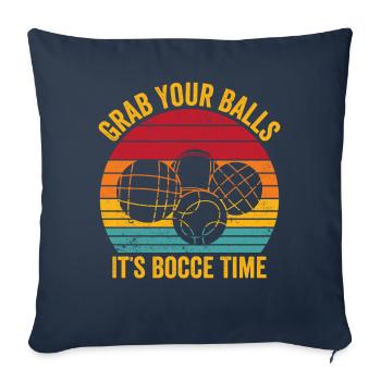 Funny Boccia Ball Retro - Sofa pillowcase 17,3'' x 17,3'' (45 x 45 cm) - navy - Front