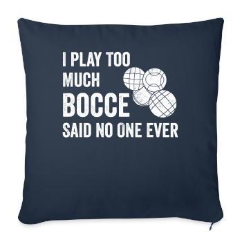 Drôle de boule de pétanque - Housse de coussin décorative 45 x 45 cm - bleu marine - Devant