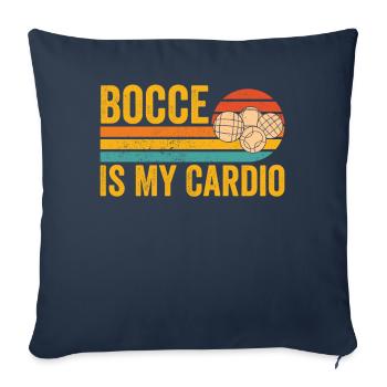 Funny Boccia Ball Retro - Sofa pillowcase 17,3'' x 17,3'' (45 x 45 cm) - navy - Front