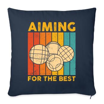 Funny Boccia Ball Retro - Sofa pillowcase 17,3'' x 17,3'' (45 x 45 cm) - navy - Front