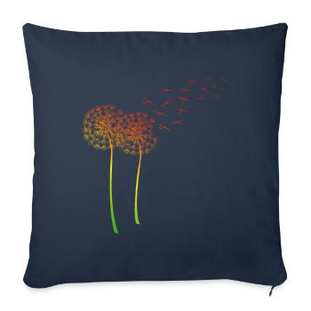 Glider Pilot Dandelion Dandelion Glider - Sofa pillowcase 17,3'' x 17,3'' (45 x 45 cm) - navy - Front