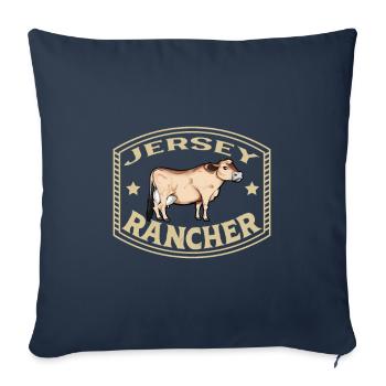Jersey Rind - Jersey Rancher - Sofakissenbezug 45 x 45 cm - Navy - Vorne