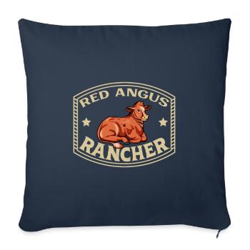 Aberdeen Angus Rind - Red Angus Rancher - Sofakissenbezug 45 x 45 cm - Navy - Vorne