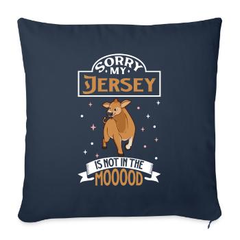 Not in the mood - Jersey - Sofa pillowcase 17,3'' x 17,3'' (45 x 45 cm) - navy - Front