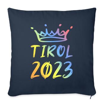 Tyrol 2023 - Sofa pillowcase 17,3'' x 17,3'' (45 x 45 cm) - navy - Front