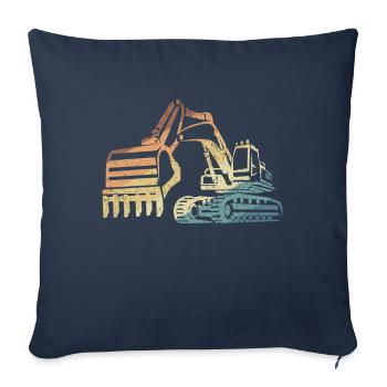 Bagger Retro Kinder Jungen Mädchen - Sofakissenbezug 45 x 45 cm - Navy - Vorne