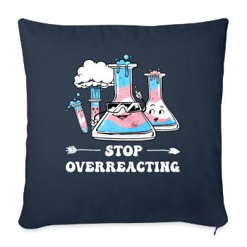 Enseignante en sciences transgenres - Housse de coussin décorative 45 x 45 cm - bleu marine - Devant