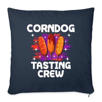 Corn Dog Essen Liebe Geschenk - Sofakissenbezug 45 x 45 cm - Navy - Vorne
