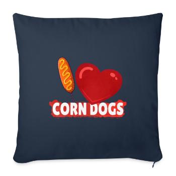 Corn Dogs Love - Sofakissenbezug 45 x 45 cm - Navy - Vorne