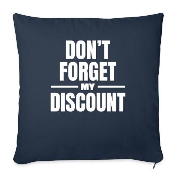 Pension de retraité drôle N’oubliez pas ma réduction - Housse de coussin décorative 45 x 45 cm - bleu marine - Devant