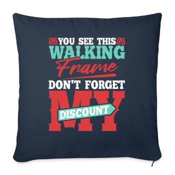 Pensioner Pension Funny Dont Forget My Discount - Sofa pillowcase 17,3'' x 17,3'' (45 x 45 cm) - navy - Front