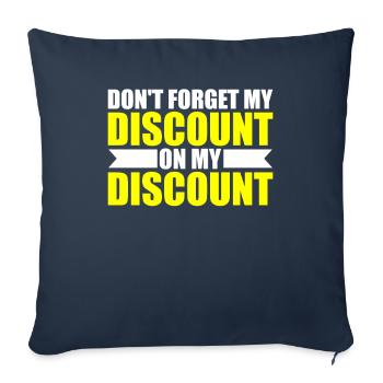 Pension de retraité N’oubliez pas ma réduction - Housse de coussin décorative 45 x 45 cm - bleu marine - Devant