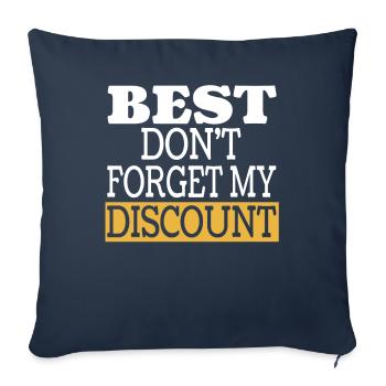 Pension de retraité drôle N’oubliez pas ma réduction - Housse de coussin décorative 45 x 45 cm - bleu marine - Devant