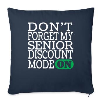 Pension de retraité drôle - Housse de coussin décorative 45 x 45 cm - bleu marine - Devant