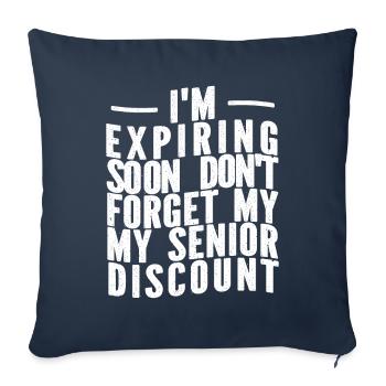 Pensioner Pension Humor - Sofa pillowcase 17,3'' x 17,3'' (45 x 45 cm) - navy - Front