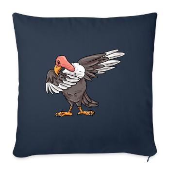 Vautour - Housse de coussin décorative 45 x 45 cm - bleu marine - Devant