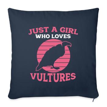 Vautour - Housse de coussin décorative 45 x 45 cm - bleu marine - Devant
