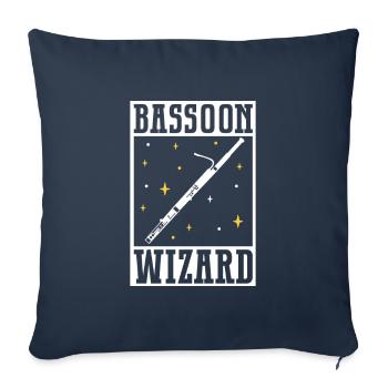Bassoon Wizard - Sofa pillowcase 17,3'' x 17,3'' (45 x 45 cm) - navy - Front