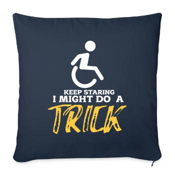 Rollstuhl - Sofakissenbezug 45 x 45 cm - Navy - Vorne