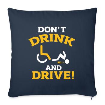 Rollstuhl - Sofakissenbezug 45 x 45 cm - Navy - Vorne