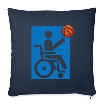 Rollstuhl - Sofakissenbezug 45 x 45 cm - Navy - Vorne