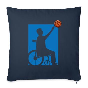 Rollstuhl - Sofakissenbezug 45 x 45 cm - Navy - Vorne