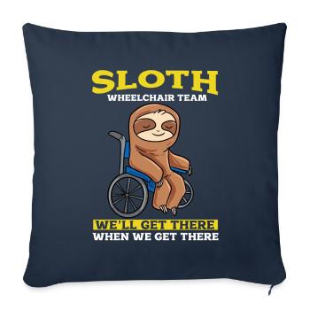 Rollstuhl - Sofakissenbezug 45 x 45 cm - Navy - Vorne
