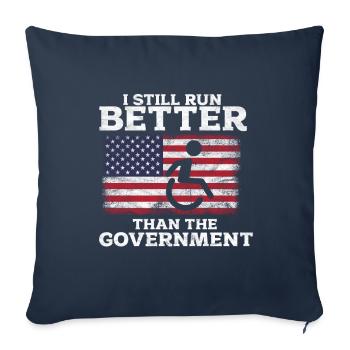 Rollstuhl - Sofakissenbezug 45 x 45 cm - Navy - Vorne