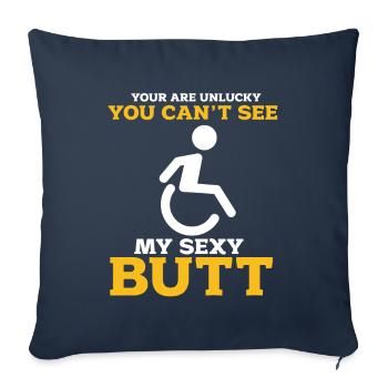 Rollstuhl - Sofakissenbezug 45 x 45 cm - Navy - Vorne