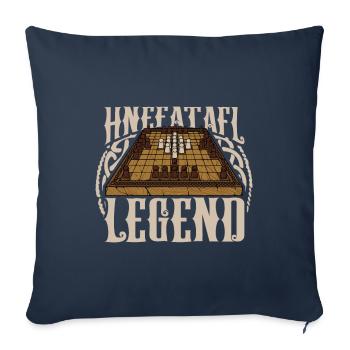 Légende Hnefatafl - Housse de coussin décorative 45 x 45 cm - bleu marine - Devant