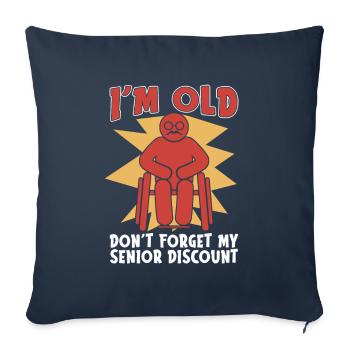 Pensioner Pension Funny - Sofa pillowcase 17,3'' x 17,3'' (45 x 45 cm) - navy - Front