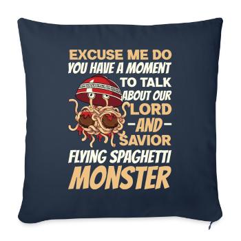 FSM Pastafarianism - Sofa pillowcase 17,3'' x 17,3'' (45 x 45 cm) - navy - Front