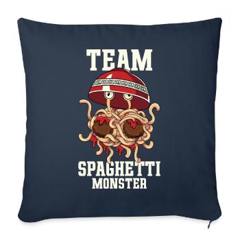 Flying Spaghetti Monster FSM - Sofa pillowcase 17,3'' x 17,3'' (45 x 45 cm) - navy - Front