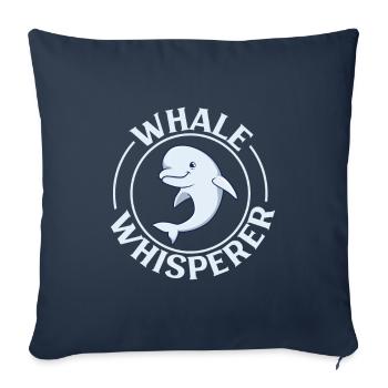 Whale Whisperer - Whale Watching - Sofa pillowcase 17,3'' x 17,3'' (45 x 45 cm) - navy - Front