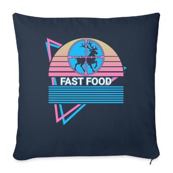 Drôle de chasse rétro - Housse de coussin décorative 45 x 45 cm - bleu marine - Devant