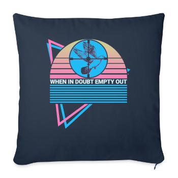 Drôle de chasse rétro - Housse de coussin décorative 45 x 45 cm - bleu marine - Devant