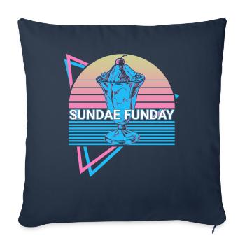 Ice Cream Retro - Sofa pillowcase 17,3'' x 17,3'' (45 x 45 cm) - navy - Front