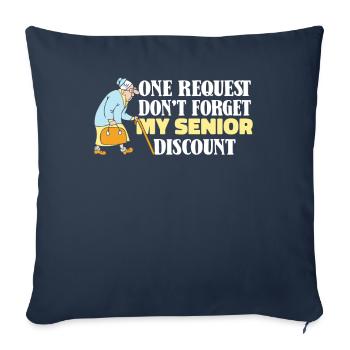 Pension de retraité drôle - Housse de coussin décorative 45 x 45 cm - bleu marine - Devant