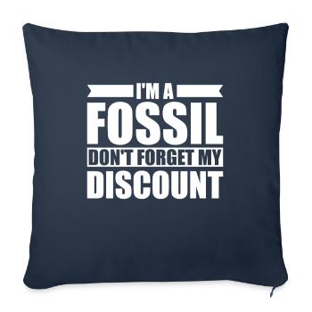 Pension de retraité drôle N’oubliez pas ma réduction - Housse de coussin décorative 45 x 45 cm - bleu marine - Devant