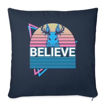 Schakalope Retro Cryptid Cryptozoologie - Housse de coussin décorative 45 x 45 cm - bleu marine - Devant