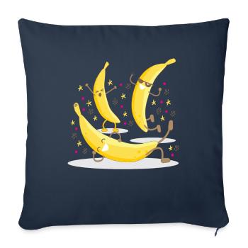 Party Bananas Banana Fruit Fruits - Sofa pillowcase 17,3'' x 17,3'' (45 x 45 cm) - navy - Front