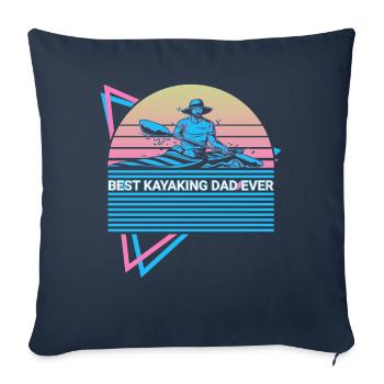 Kayak Kayaking Retro - Sofa pillowcase 17,3'' x 17,3'' (45 x 45 cm) - navy - Front