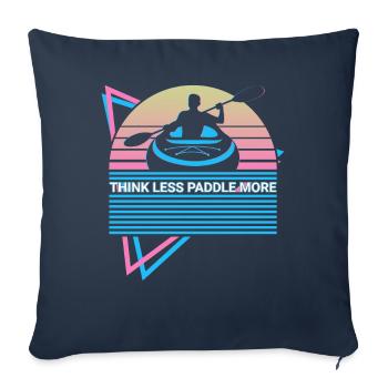 Funny Kayak Kayaking Retro - Sofa pillowcase 17,3'' x 17,3'' (45 x 45 cm) - navy - Front