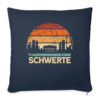 Épée - Housse de coussin décorative 45 x 45 cm - bleu marine - Devant