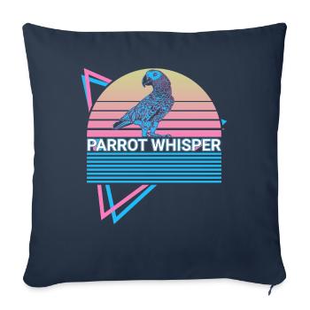 Parrot Whisperer Cockatiel Retro - Sofa pillowcase 17,3'' x 17,3'' (45 x 45 cm) - navy - Front