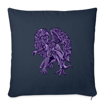 Harpy eagle - Sofa pillowcase 17,3'' x 17,3'' (45 x 45 cm) - navy - Front