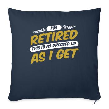 Pensioner Pension Funny - Sofa pillowcase 17,3'' x 17,3'' (45 x 45 cm) - navy - Front