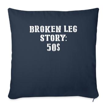 Amputiertes Bein Prothese Geschenk - Sofakissenbezug 45 x 45 cm - Navy - Vorne
