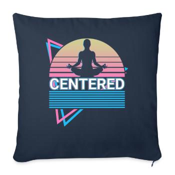 Meditation Yoga Retro - Sofa pillowcase 17,3'' x 17,3'' (45 x 45 cm) - navy - Front