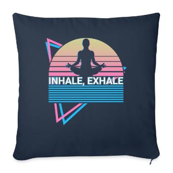 Meditation Yoga Retro - Sofa pillowcase 17,3'' x 17,3'' (45 x 45 cm) - navy - Front